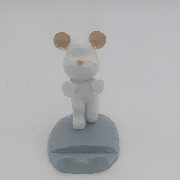 Other - White and Gold Bear Figurine Display Stand